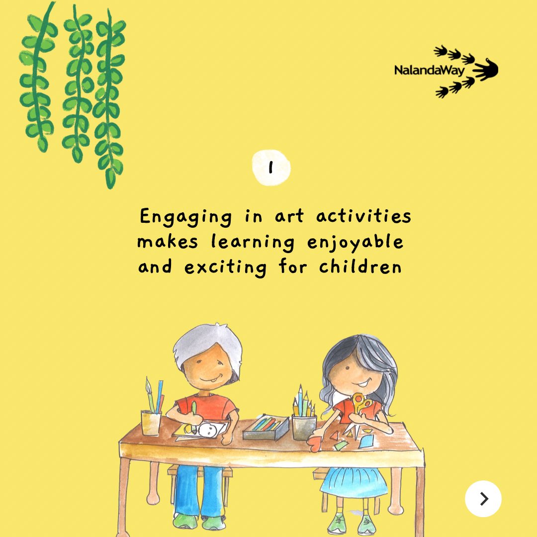 Nalandaway's tweet photo. 😊 Ever wondered how art can make learning a fun experience? 🎨 Let's Talk Art and Learning! 

Swipe right to see how art confidently sparks creativity and enhances the power of learning. https://t.co/ZFZUv0xjPI