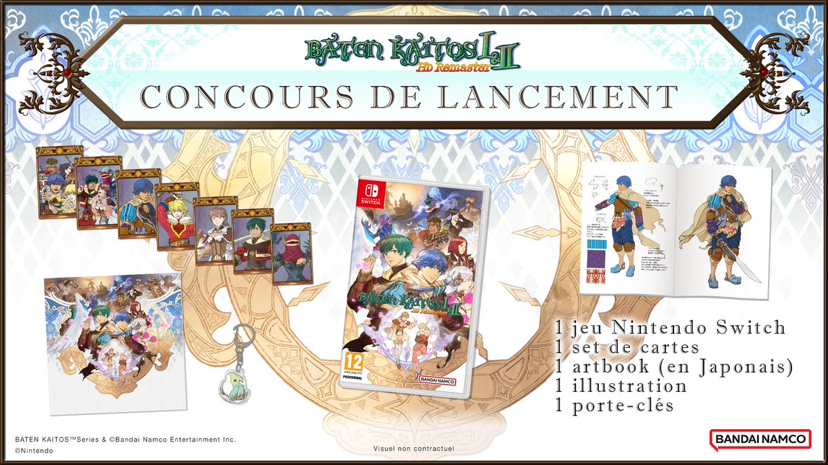 BandaiNamcoFR's tweet image. C'est un grand jour ! Pour fêter la sortie de Baten Kaitos I &amp;amp; II HD Remaster, nous faisons gagner un exemplaire du jeu et des goodies exclusifs !

➡ Suivez-nous + RT cette publication
🕑 TAS le 23/09
✨ Bonne chance à tous !