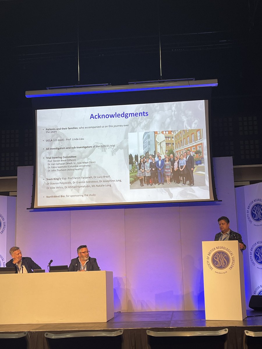 Excellent plenary lecture from Prof Keyoumars Ashkan <a href="/KingsNeuro/">King's Neurosurgery</a> 

Dendritic cell immunotherapy for Glioblastoma #SBNSLONDON2023