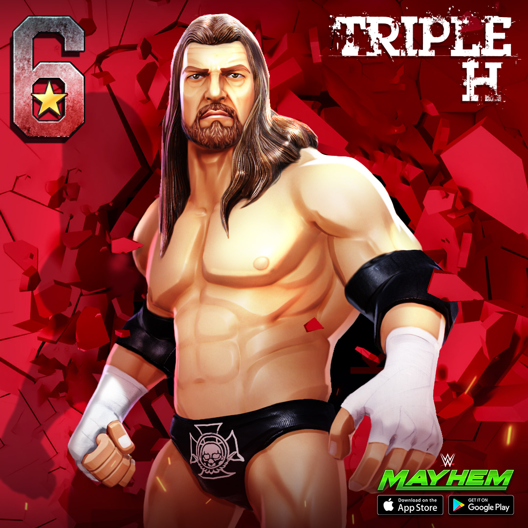 Get the 6 Star version of Triple H now!.. Download WWE Mayhem bit.ly/wweMayhem #wwe #WWENetwork #action #mobilenetwork #TripleH @TripleH