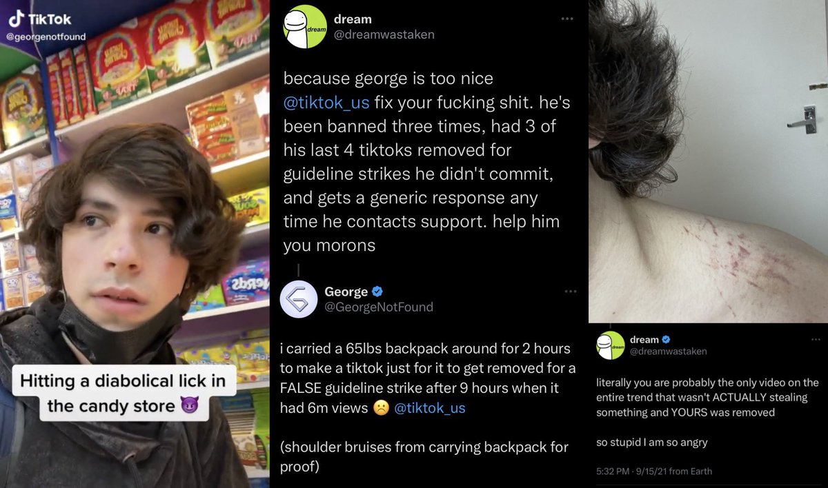 dteamhistory's tweet photo. Two years ago today…
George uploaded the skittles tiktok and it got removed 😢😠🤬

[15 September 2021] https://t.co/wl1goDgj4x