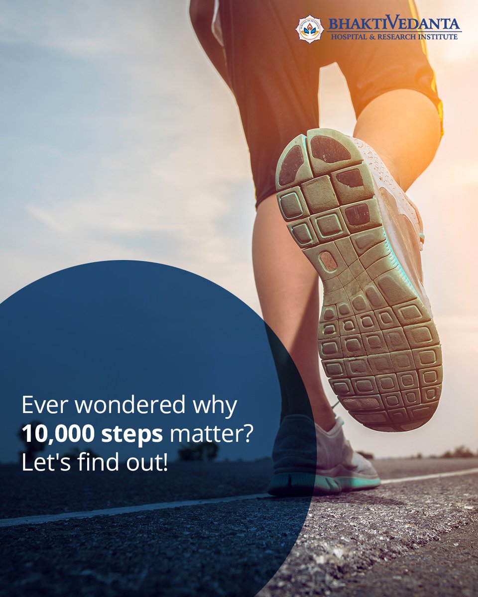 Walking 10,000 steps a day isn't just a number; it's a journey to a healthier, happier you!🚶‍♂️
#StepIntoHealth #Walking #HealthTips #BhaktivedantaHospital
🧵1/7