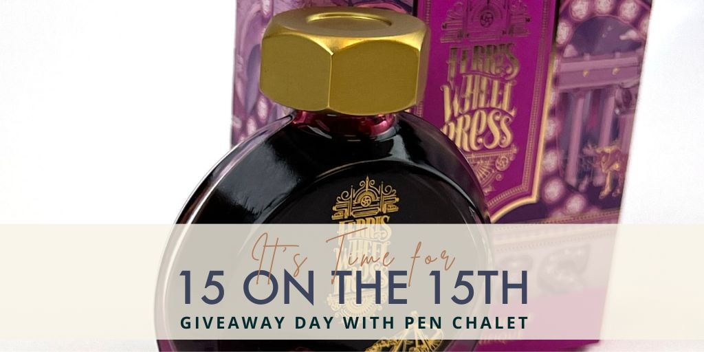 PenChalet's tweet photo. It's 15 on the 15th - #Giveaway Day with #Pen Chalet! This month's prizes are tons of fun! Like a 38ml bottle of Ferris Wheel Press Midway the Magnificent ink. See all the prizes:
https://t.co/9I87aHZdOQ #ink #fountainpen #fountainpenink #penaddict #fpaddict #inkaddict #PenFun https://t.co/s6vgrBJvuZ