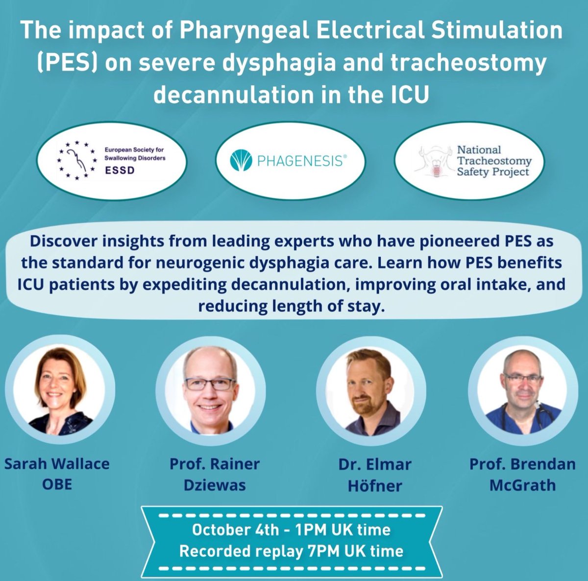 HAPPY FRIDAY! Don't forget to register for the FREE ICU webinar, discussing the impact of PES on crit care dysphagia and decannulation status. Over 230 have already registered, don't miss out! UK 1PM OCT 4TH: loom.ly/zpzDOow UK 7PM OCT 4TH: loom.ly/K5FSnfs
