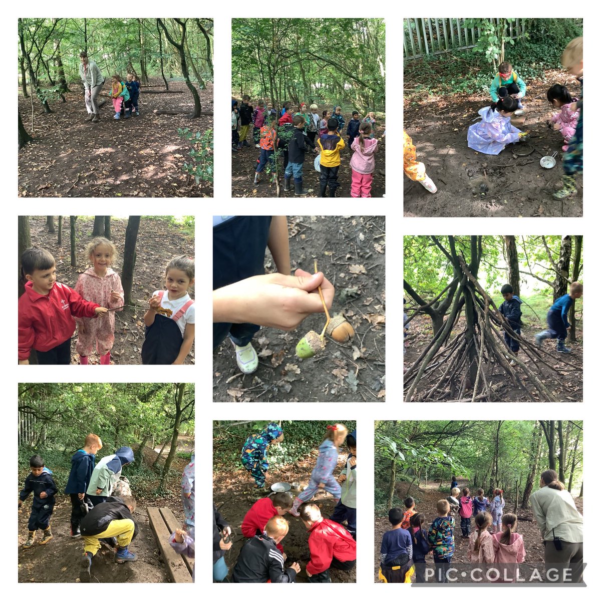 StPhilipsY1B's tweet photo. We had a lovely morning in Forest school, it was nice to be out enjoying nature again. We reminded ourselves of the rules we need to follow to keep us safe. We then played in the mud kitchen, made dens and had lots of fun. #Teamstphilips @StPhilipCEAP https://t.co/os03mcrQva