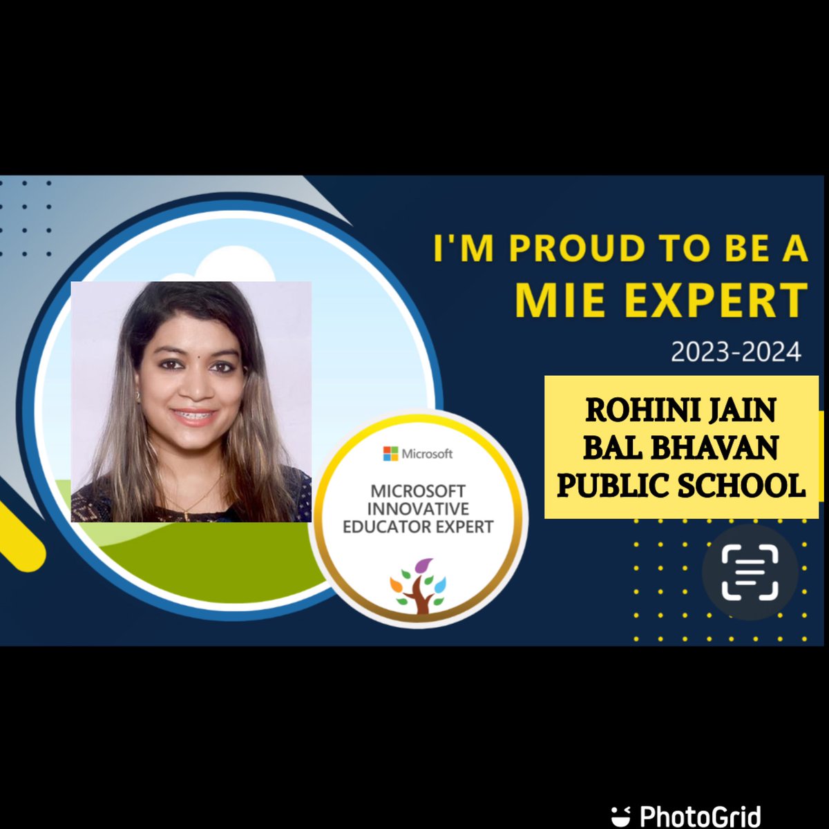 Jain13274Rj's tweet photo. Proud to be an MIE Expert Thank you @BBPSMV @vividh87  for this opportunity. Obliged and honoured to be recognised as MIE Expert 2023-24 once again!🤗   @MicrosoftEDU
It's always a great pleasure to learn something new and upgrade my skills! 
#bbpsmv

#mieexpert2023 #MIEE https://t.co/AOWD4AZoOw