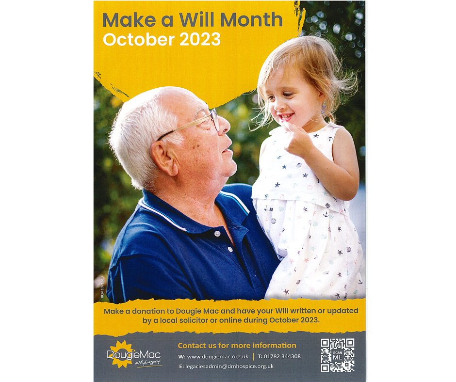 We are delighted to announce Goddard Dunbar &amp; Associates Ltd are helping support Dougie Mac's Make a Will Month October.😊💛

If you require additional details or wish to schedule an appointment to create your Will, please don't hesitate to contact us on 01782 284320