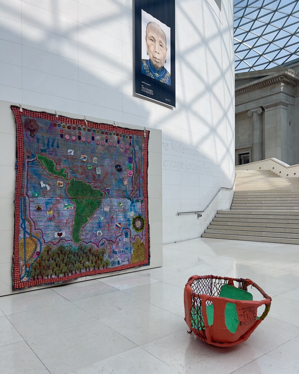 britishmuseum's tweet photo. ‘Abya Yala’ is a term used to describe Latin America in Kuna, a language used by indigenous peoples in Colombia and Panama – it’s also the inspiration and naming force behind this beautiful tapestry, 

'Abya Yala – The Land That Saw Us Being Born' 🧵 https://t.co/QOnQyxdKE4
