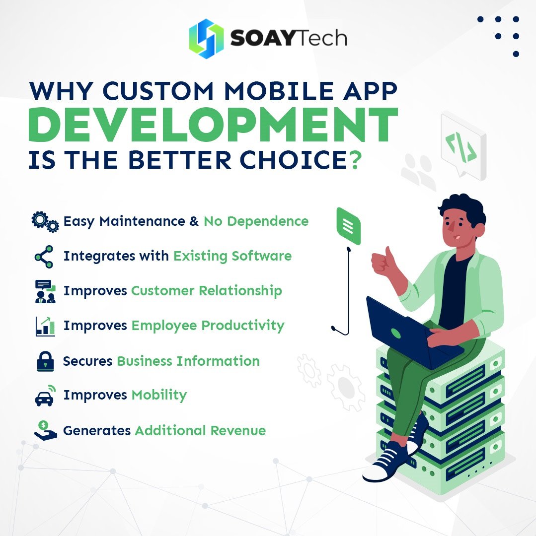 SoayTech's tweet photo. Custom mobile app development stands as the superior choice due to its ability to provide tailored solutions.

Let's hear your thoughts!

#soaytech #appdevelopment #customsolutions #mobileapplication #customsoftwaredevelopment https://t.co/OOVBKQOnjU