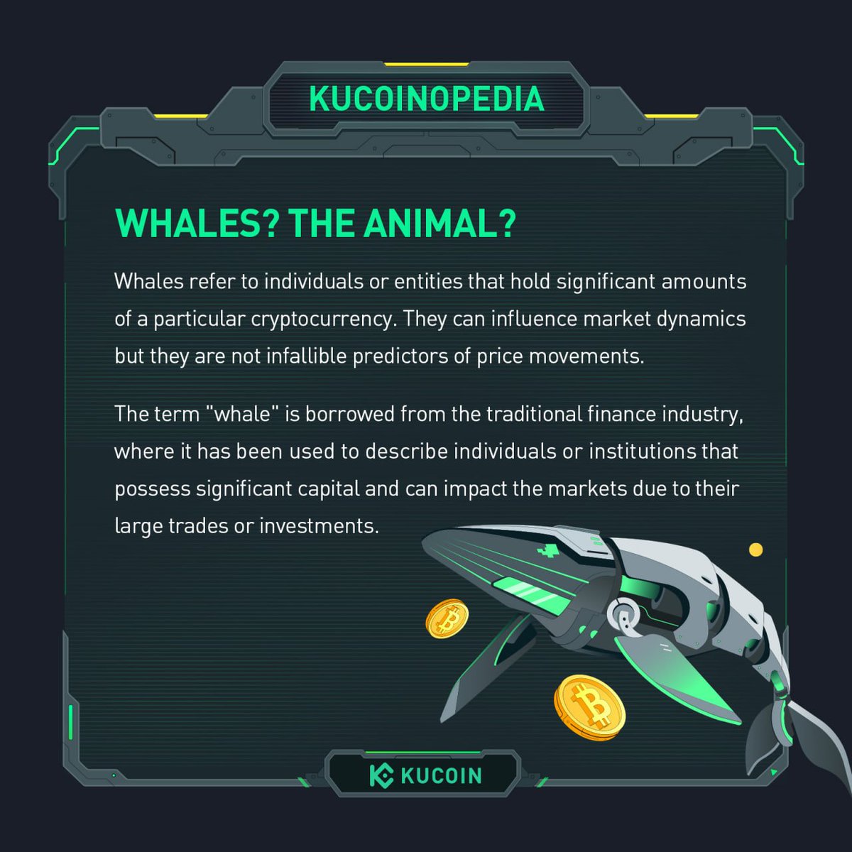 kucoincom's tweet photo. 📙 #KuCoinopedia: #Whales:

Unveiling the Whales: Titans of the Blockchain Ocean! Discover their strategies, impact on markets, and the mysteries behind their moves. Are they the guardians of the financial tides? https://t.co/kAj9tLMXJX