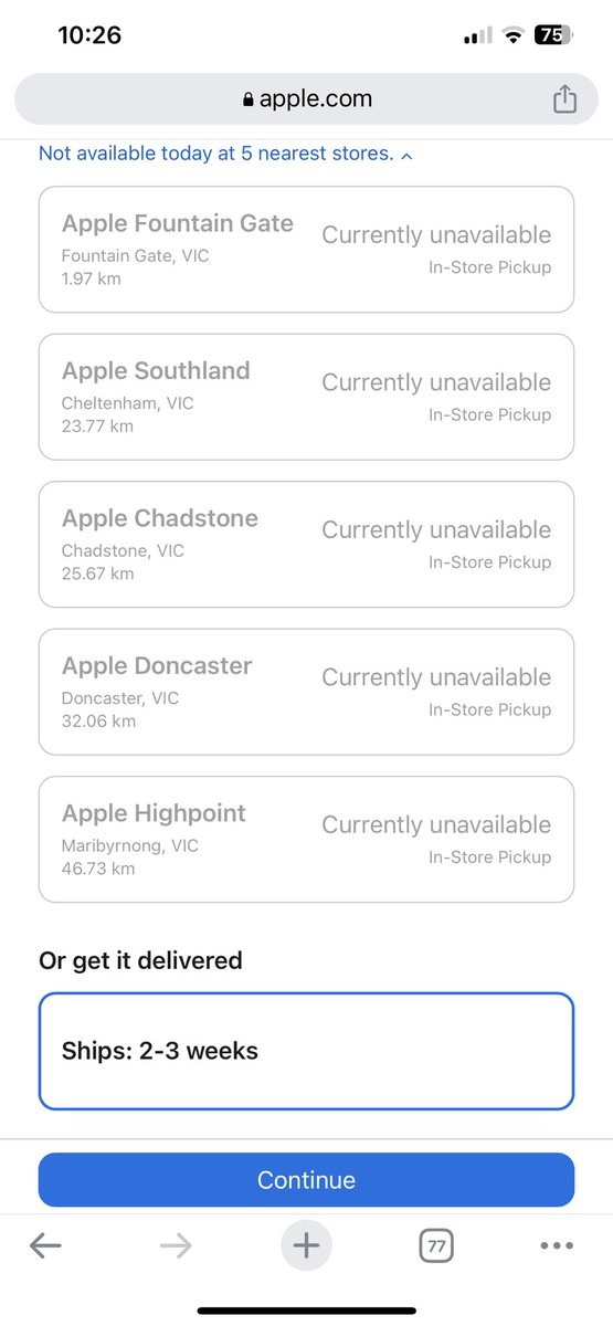 Oof to those who had trouble ordering the new iPhone in Melbourne