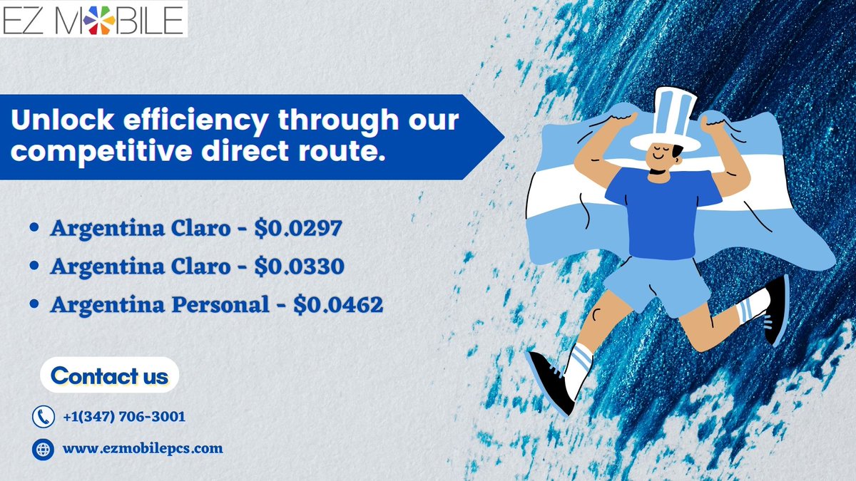 ezmobilepcs's tweet image. Unlock efficiency through our competitive direct route.

#ReliableConnection #StreamlinedCommunication #EasyContact #DirectRoute #SwiftCommunication #ContactForSuccess #HassleFreeContact #voip #sms #voiceover #smsroute #incountryroute #argentina #voipbusiness #voipservices