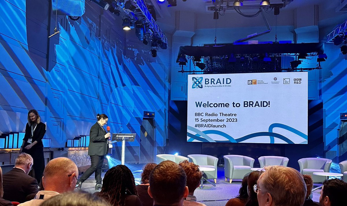 Responsible Ai UK (@responsibleaiuk) on Twitter photo Delighted to be attending the launch of @Braid_UK. Opening remarks from @ShannonVallor and <a href="/Ew_Luger/">Prof Ewa Luger @ewaluger.bsky.social</a> remind us all that it is essential to centre the human in AI.
Responsibility != safety. It’s so much more than just that. #BRAIDlaunch Delighted to be attending the launch of @Braid_UK. Opening remarks from @ShannonVallor and <a href="/Ew_Luger/">Prof Ewa Luger @ewaluger.bsky.social</a> remind us all that it is essential to centre the human in AI.
Responsibility != safety. It’s so much more than just that. #BRAIDlaunch