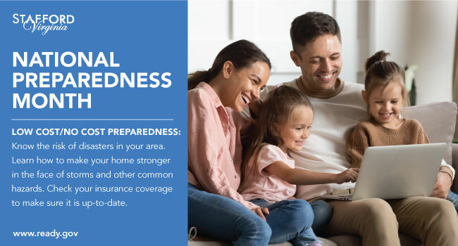 September is #PreparednessMonth. There are simple things you can do to help keep your home and family safe. Take some time now to do these easy low cost/no cost preparedness exercises!