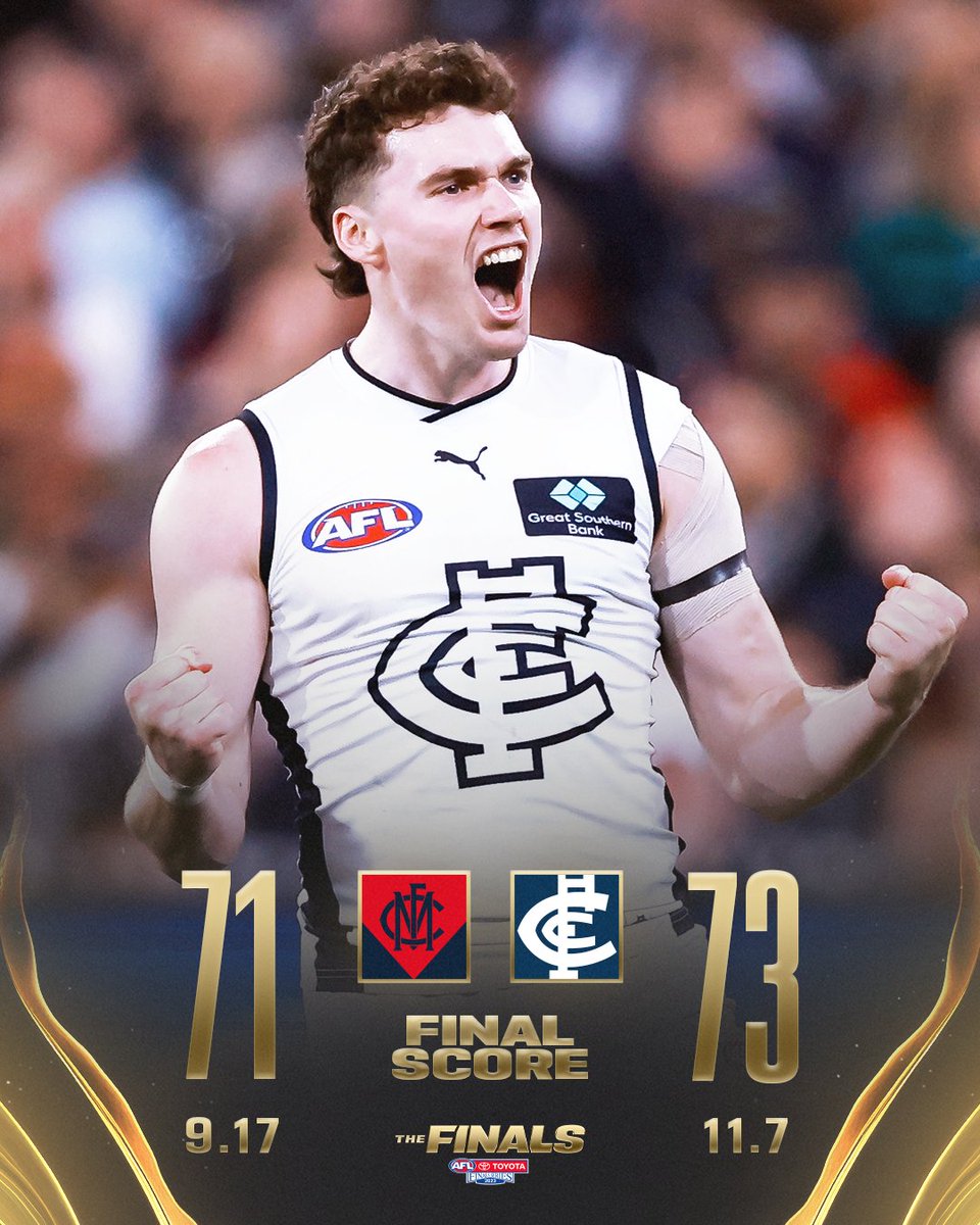 AFL's tweet image. PUT BLAKE ACRES IN THE CARLTON HISTORY BOOKS!

BAGGERS ARE THROUGH!!!!

#AFLFinals