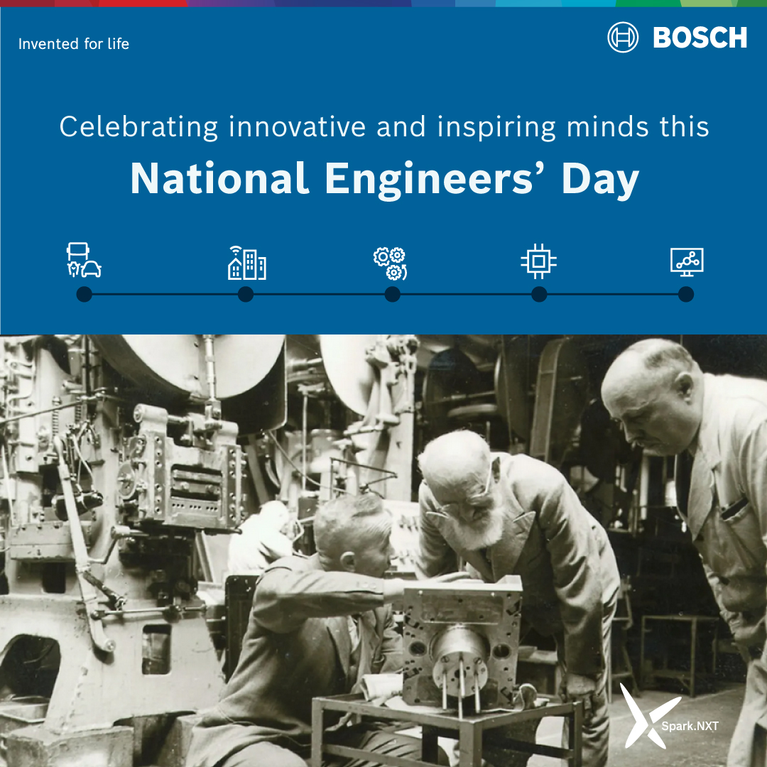 This #NationalEngineersDay, we are delighted to honour the engineers at Bosch who play a pivotal role in transforming the company's vision into a reality, and engineers across the country whose contributions continue to fuel the growth of the nation. #BoschIndia #SparkNXT