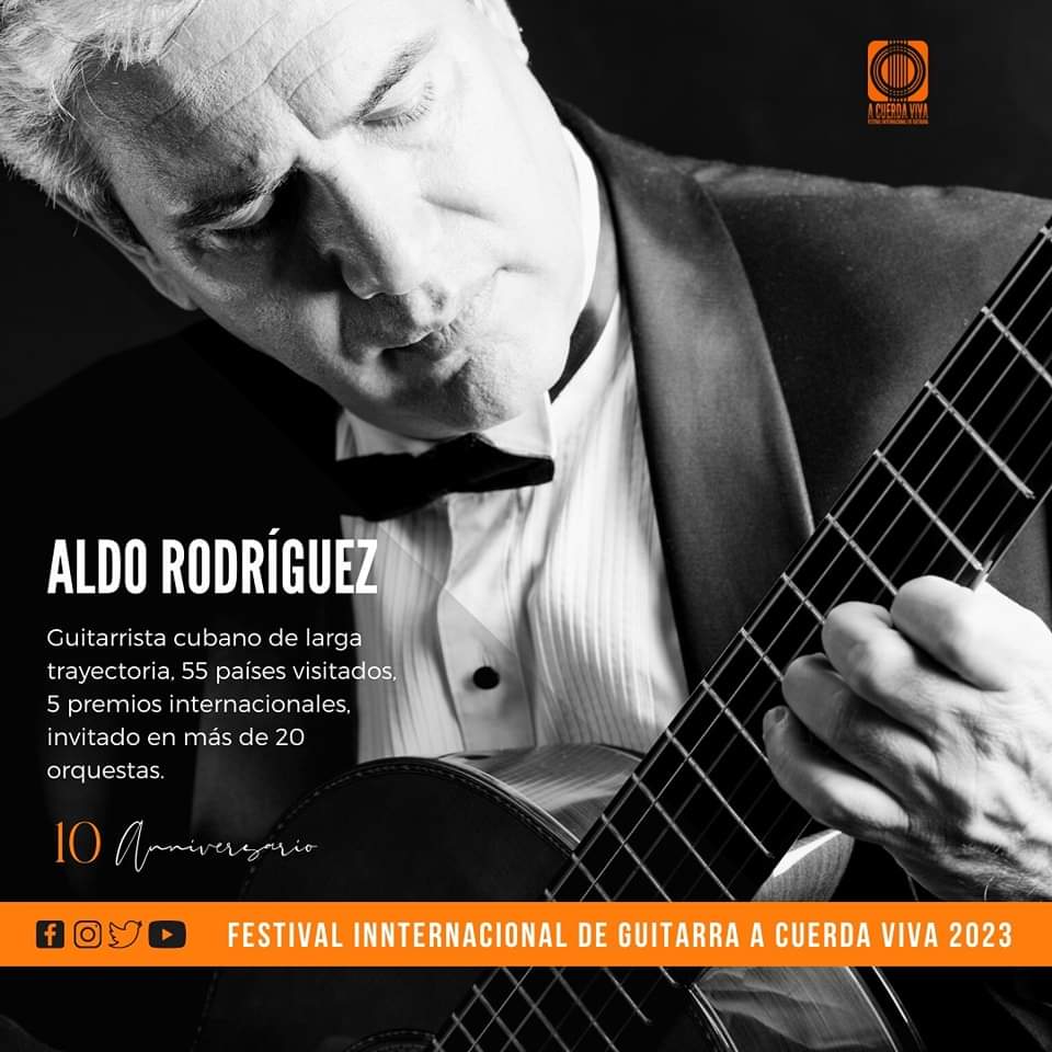 Acuerdaviva's tweet photo. Aldo Rodríguez el prestigioso guitarrista cubano, estará en la 10a edición del festival @acuerdaviva Del 6 al 16 de octubre 2023 . La fiesta de la guitarra en El Salvador está por comenzar.
#Conciertos #festivaldeguitarra
#La_Fiesta_de_la_Guitarra_en_ElSalvador #ElSalvador https://t.co/mMdmlpoiOR