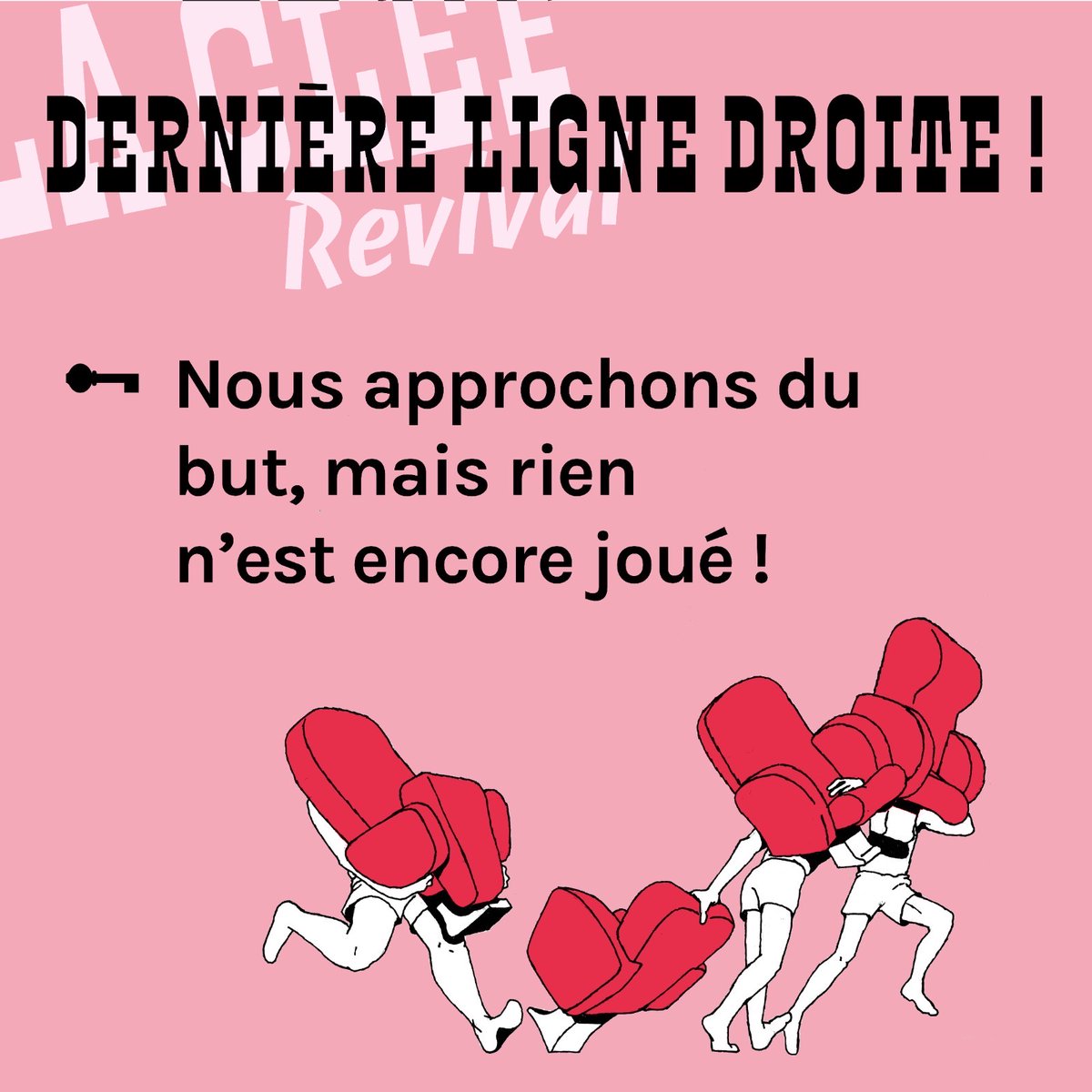 LaClefRevival's tweet photo. 𝗖'𝗘𝗦𝗧 𝗟𝗔 𝗖𝗢𝗨𝗥𝗦𝗘 🏃🏃‍♂️🏃‍♀️​

Il ne reste que 40 jours pour réunir les 140 000€ qui manquent sur la campagne https://t.co/WTo7QhUC6E !

On a bien avancé en vue de l'achat et de la réouverture du cinéma La Clef, mais 𝗿𝗶𝗲𝗻 𝗻'𝗲𝘀𝘁 𝗲𝗻𝗰𝗼𝗿𝗲 𝗳𝗮𝗶𝘁 https://t.co/ma8eNRoAF5