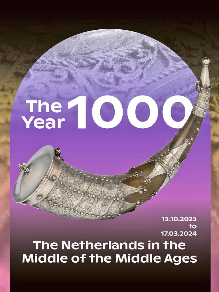 amwillemsen1's tweet photo. Always a milestone: the poster is here! 🤩 #TheYear1000 exhibition on the Netherlands in a global context 900-1100 AD @RM_Oudheden Leiden open from Oct 13 #fourweekstogo https://t.co/CwpDv9RNrU