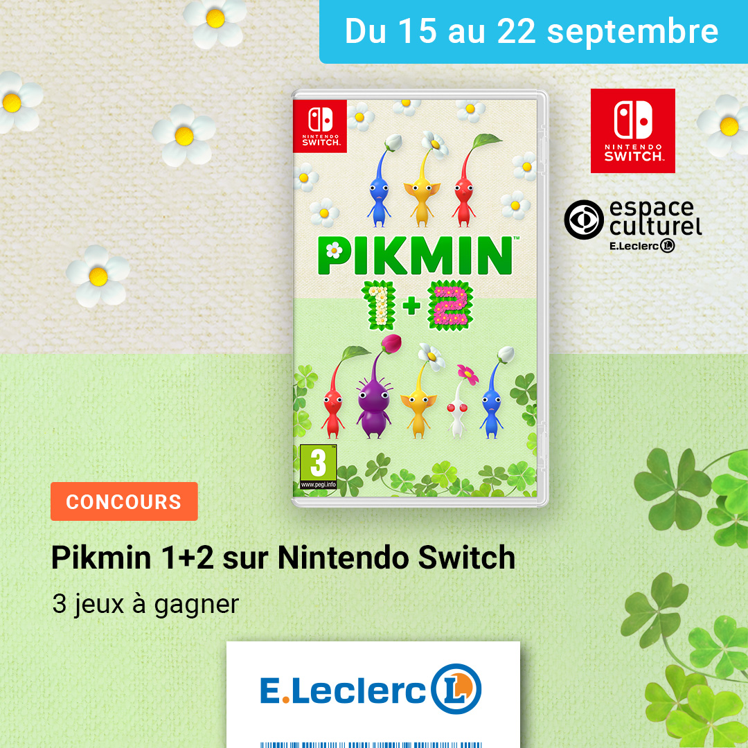 Tentez votre chance avec notre #concours pour remporter #Pikmin1+2 sur #NintendoSwich 🔥
3 jeux🎁
TAS 22.09⏱️

RT + Follow <a href="/Leclerc_JV/">E.Leclerc Jeux Vidéo</a>

Dispo ici➡️
Règlement➡️