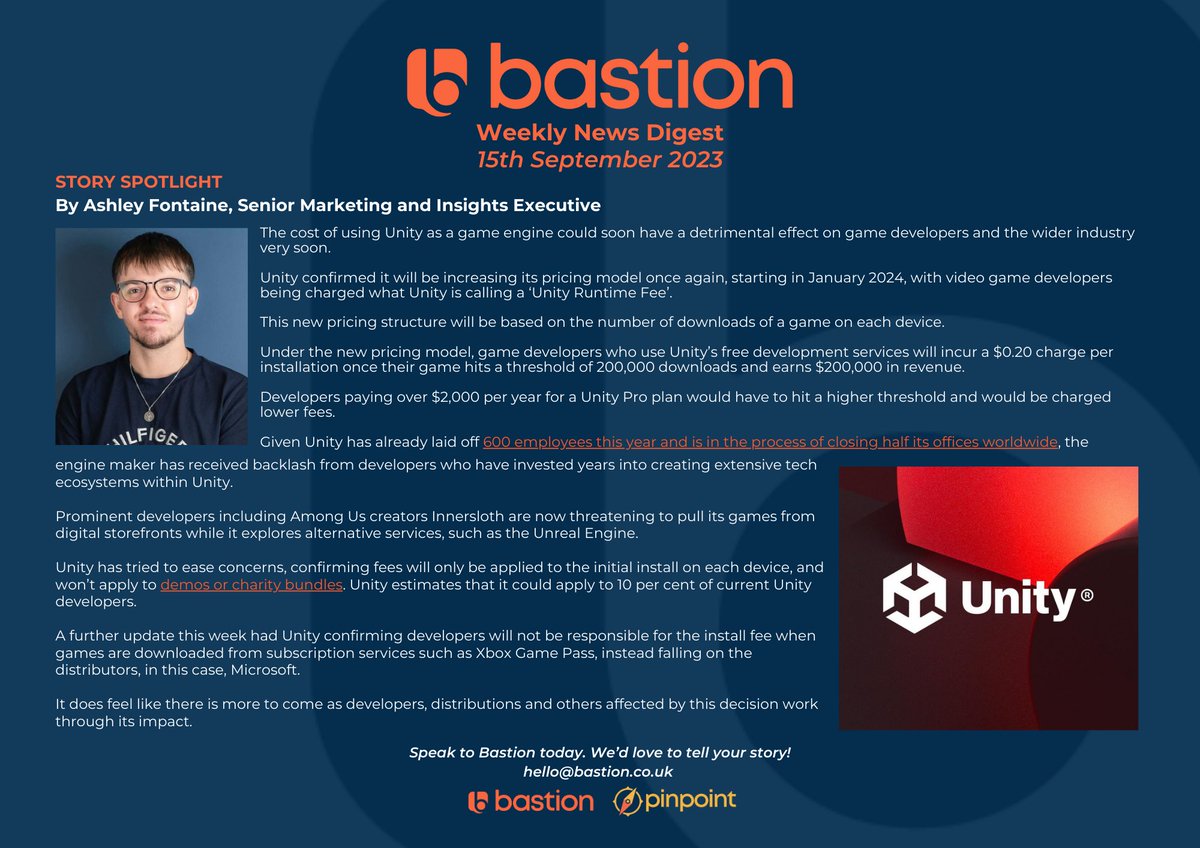 ThisIsBastion's tweet photo. Missed the latest news from across the industry?
Bastion’s weekly news digest has just landed with a round-up of this week’s biggest stories from the video games industry.
#VideoGames #VideoGamesNews #VideoGamesAgency #Comms #PR https://t.co/vpLJ1WLYAH