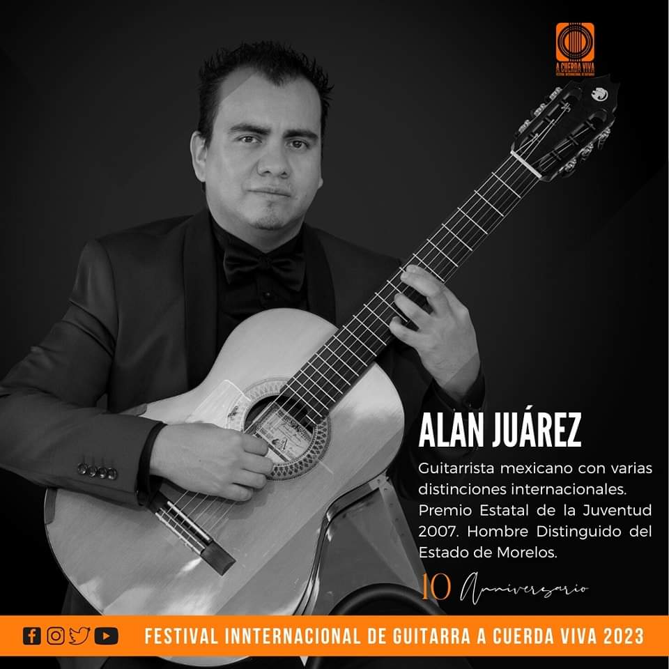 Acuerdaviva's tweet photo. Alan Juárez Balderas el reconocido guitarrista mexicano, estará en la 10a edición del festival @acuerdaviva Del 6 al 16 de octubre 2023 . La fiesta de la guitarra en El Salvador está por comenzar.
#conciertos #festivaldeguitarra #La_Fiesta_de_la_Guitarra_en_ElSalvador https://t.co/YGTo7rkblf