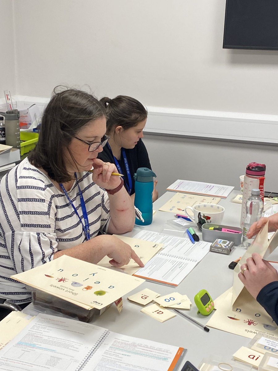 Jonesy_K8's tweet photo. Second day of training at @altbridgeschool. Four fab teachers yesterday and another four today, all learning our @LexonikST Leap phonics based program. Whoever said 3 was the magic number? 🙄 well done team!! https://t.co/8FlRYqiNJd