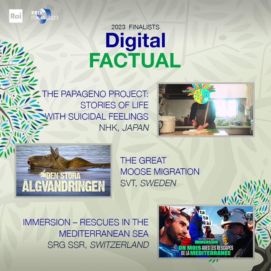 PrixItalia's tweet image. We are pleased to present the #PrixItalia75 Digital finalists.
Good luck to all participants! 👏
See you in Bari, from 2 to 6 October. 

#EngageMe #WeAreinPuglia @NHKWORLD_News @Raiofficialnews @svt @SRGSSR @artefr @PubliekeOmroep @crozhlas @rtve @RegionePuglia @WeAreInPuglia