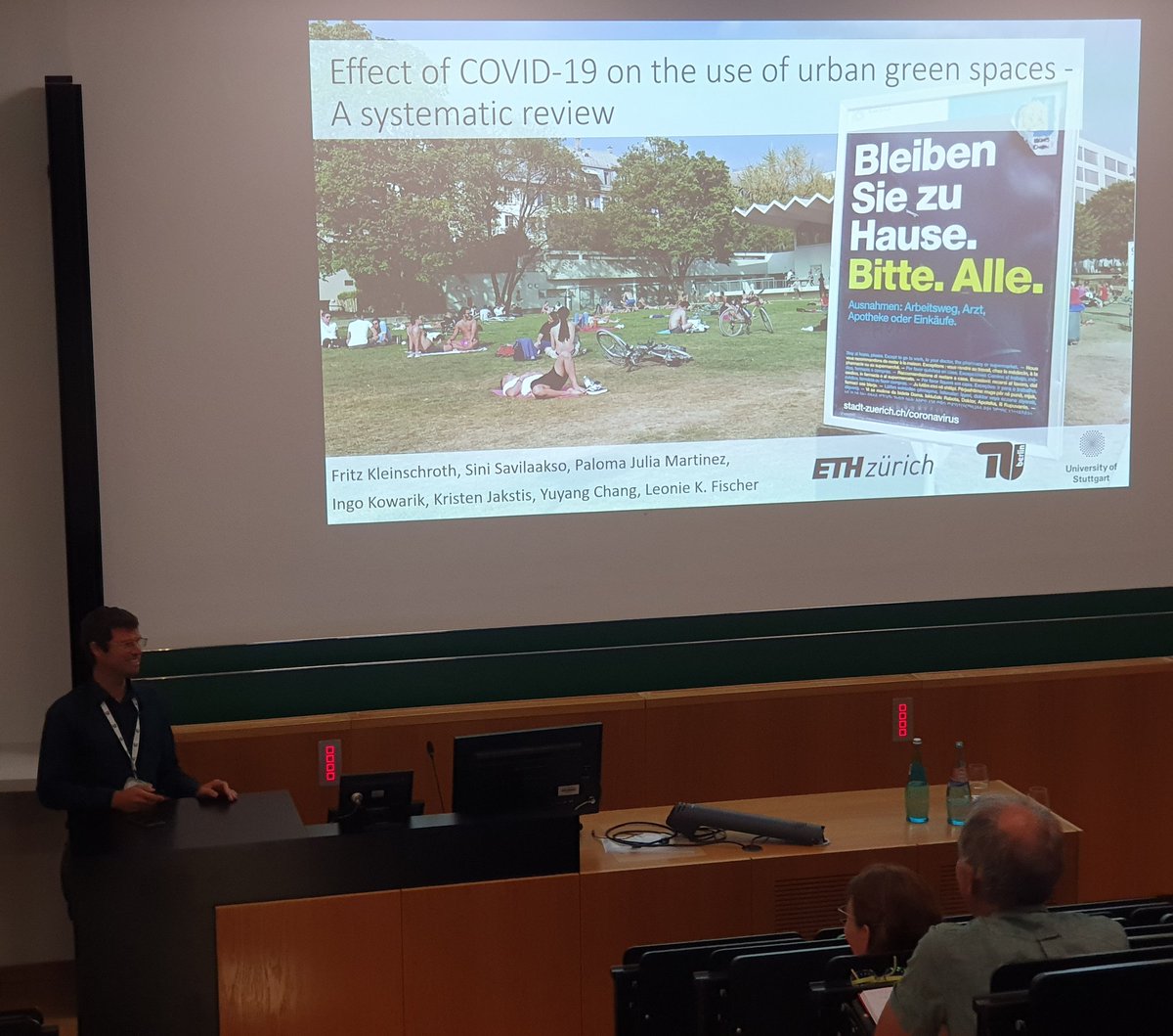 Greening cities! Great talk by @FritzKln on how the use of urban green space changed during the covid-crisis (review). #gfoe23 @usys_ethzh @GfoeSoc