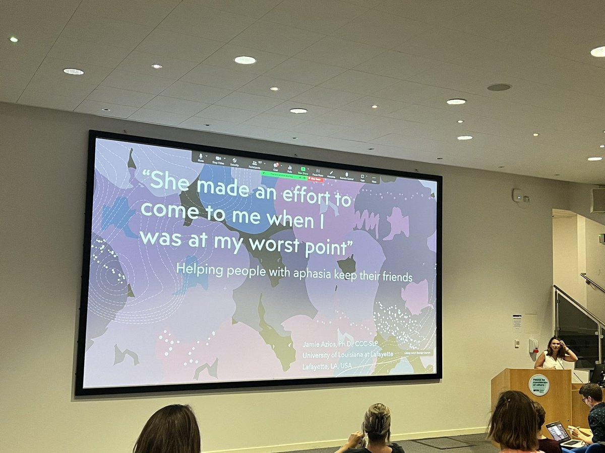 British Aphasiology Society (@basaphasia) on Twitter photo Our final keynote of #BASConf23 is @AziosSLP sharing work on why we need to be concerned about social isolation, what people with aphasia want us to know about friendships #aphasia #BASConf2023 <a href="/BASConf2023/">International BAS Conference 2023</a> Our final keynote of #BASConf23 is @AziosSLP sharing work on why we need to be concerned about social isolation, what people with aphasia want us to know about friendships #aphasia #BASConf2023 <a href="/BASConf2023/">International BAS Conference 2023</a>