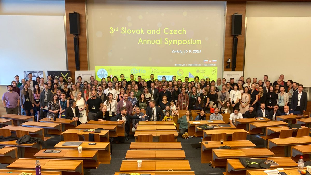 michal_juricek's tweet photo. 3rd Slovak and Czech Annual Symposium organized by @cometx_ch wonderful event, great talks, networking, thank you @AdamPruska and the whole OrgaTeam! 🙏 🇨🇿+🇸🇰in🇨🇭 @PatriciaCmelova @JuricekLab https://t.co/6KzsITyisB