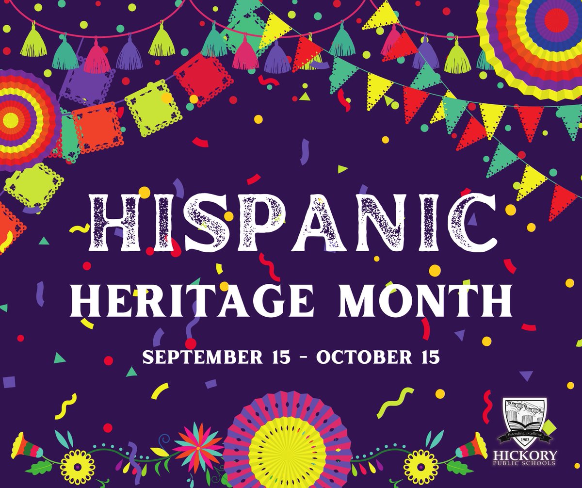 Happy Hispanic Heritage Month to all our students, families, and staff! Let's celebrate the rich culture, history, and contributions of our Hispanic community. Join us in fostering unity, understanding, and appreciation for our diverse community. Together, we are stronger!