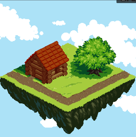 WIP of a cozy cabin in the Skylands!

#pixelart #GameMaker #indiegames #gamedev #IndieGameDev
