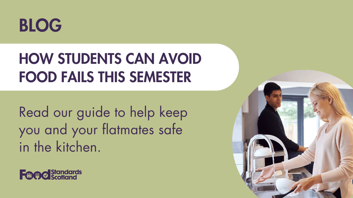 FSScot's tweet photo. Being away from home for the first time and cooking for yourself can be daunting. 

We’ve all heard stories of students cooking pasta in a kettle, eating food past its use-by date or setting off a smoke alarm! Read how to avoid food fails this semester: https://t.co/tEd5jdJ5NP https://t.co/Y5zaEhNMxO