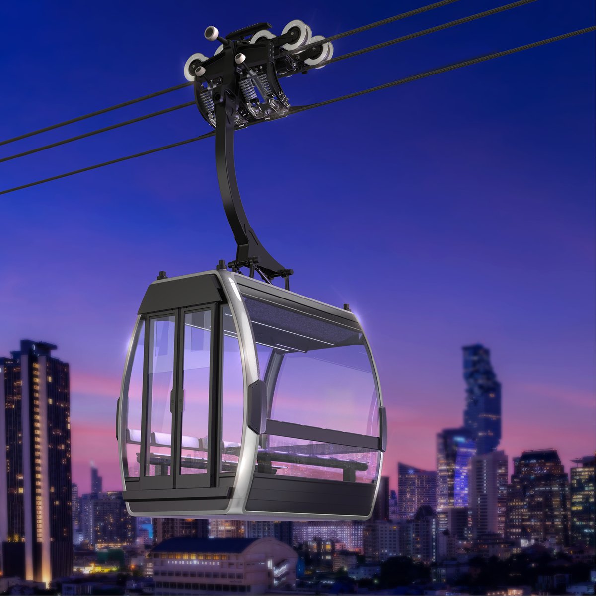 MOJA_Design's tweet photo. The STELLA cabin is the first ropeway cabin so far that has been developed for two ropeway systems. This means that it can be optimally used as both a single-cable and a three-cable ropeway. 

https://t.co/ZnAXwYieMU

#Seilbahn #ropeway #cablecar
@DoppelmayrGmbH https://t.co/MECnSd7go2