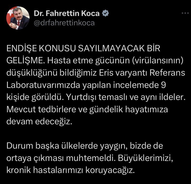 Aszlar1's tweet photo. Evet zamanın da #COVID19 u da bu şekil söylemişlerdi.
Şimdi  #erisvaryantı nı bu şekil söylüyorlar.
Kış yaklaşıyor ve bugün 9 yarın 19 1 ay sonra 1009 diye gitmez umarım.
Dikkatli olalım, kendimizi koruyalım, bedenimize sahip çıkalım.
Hepimiz tecrübeliyiz inanmamalıyız.!!! https://t.co/vNJ2NlUN99