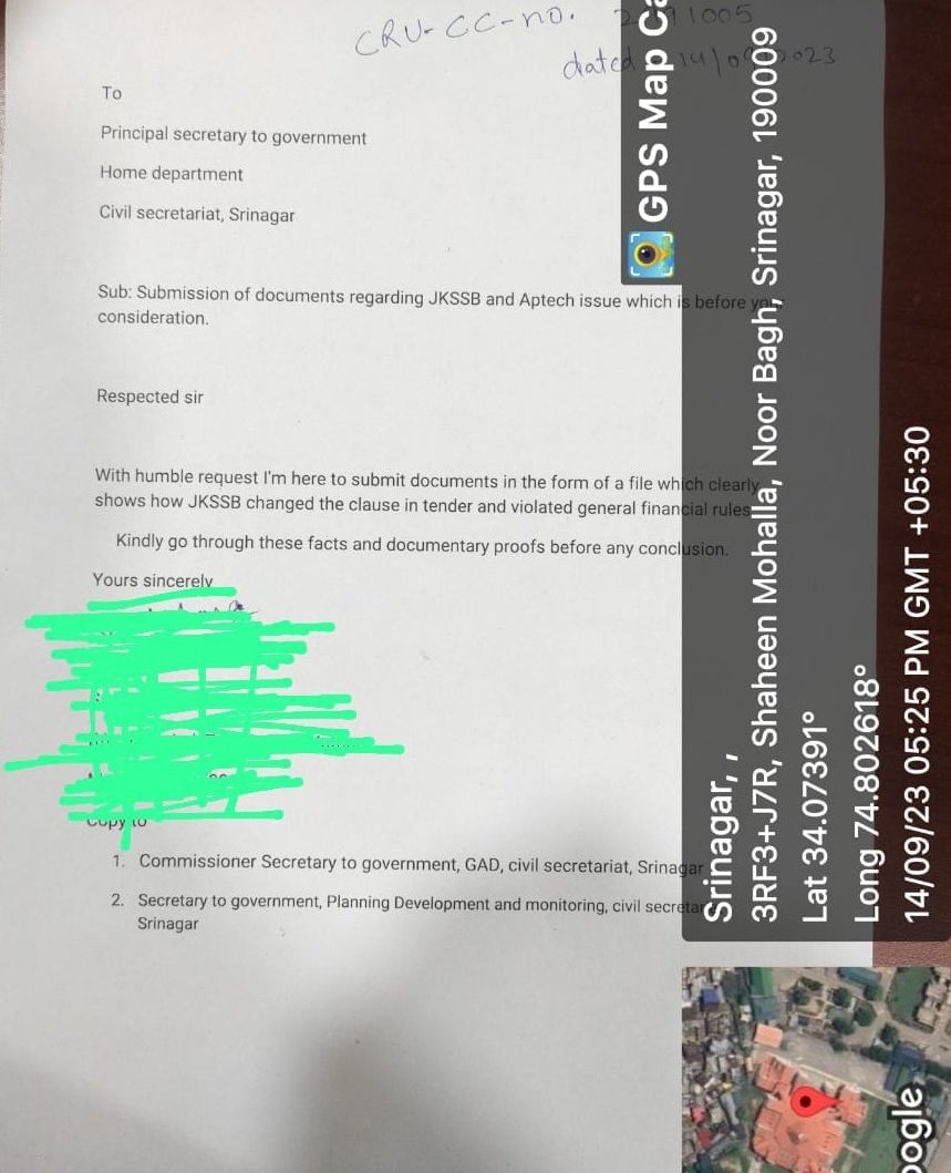 The voice of aspirants and suffered youth of JKUT is submitted before the inquiry committee #Aptech #JKSSB issue. 
We hope #RKgoyal and other members will analyse facts and establish rule of law
<a href="/slathia_rajat/">Rajat Slathia</a> 
@vinkal__yac 
<a href="/VikasRajpu30720/">Vikas Rajput</a> 
<a href="/kartik_yac/">Kartik Bhagat</a>
<a href="/NisarYousuf11/">Nisar Yousuf</a>