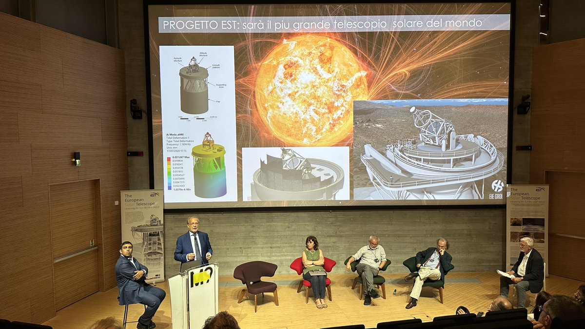 estsolarnet's tweet image. 🌞 The international #SOLARNET conference has wrapped up! 👉Sharing pics from "Un Sole, Nessun Sole, Centomila Soli" public event on 12th September. 📸 Discussed diverse aspects of European Solar Telescope science &amp;amp; tech.☀️🔭 Enjoyed 'Reaching for the Sun' documentary screening🎥