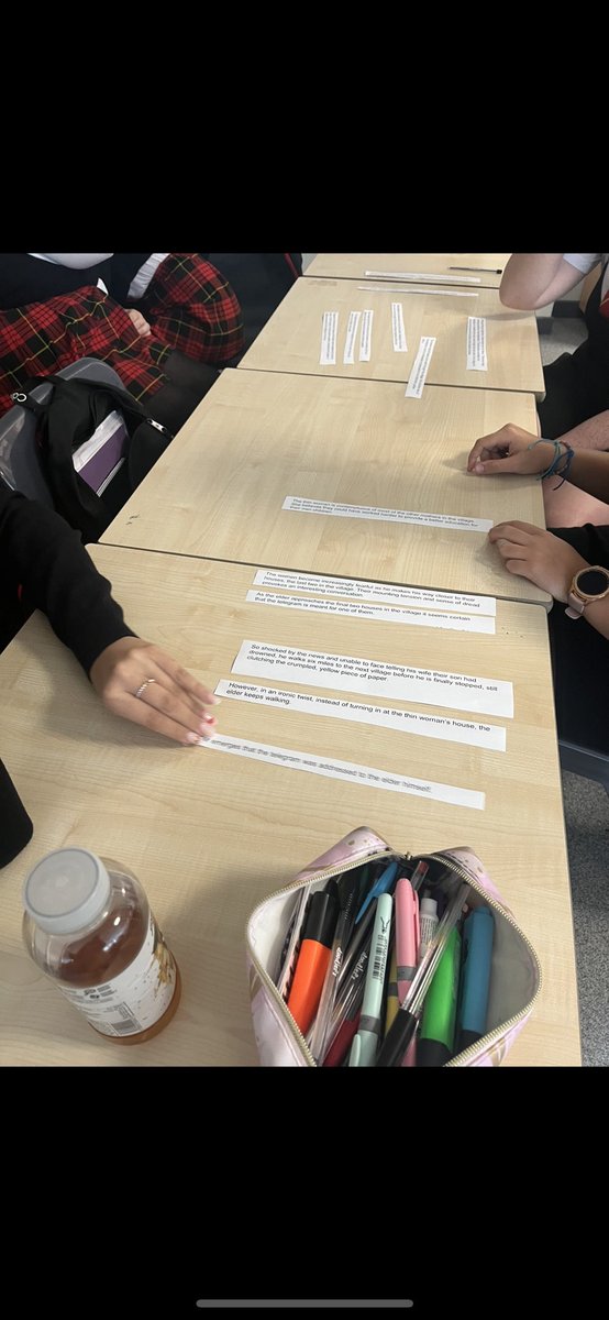 Higher English had to rely on their knowledge of the short story ‘The Telegram’ to piece together a summary of the plot. Smashed it 👏🏼🐝

#teamwork #alwaysambees