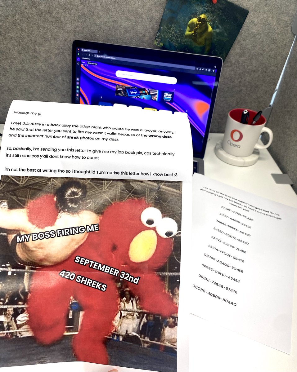 YOOO WE BACK! with the letter in hand that got me my job back 🥹

I’ve been touched by all the love from you guys, so I’m planning on getting some gift cards for y’all soon! you down?