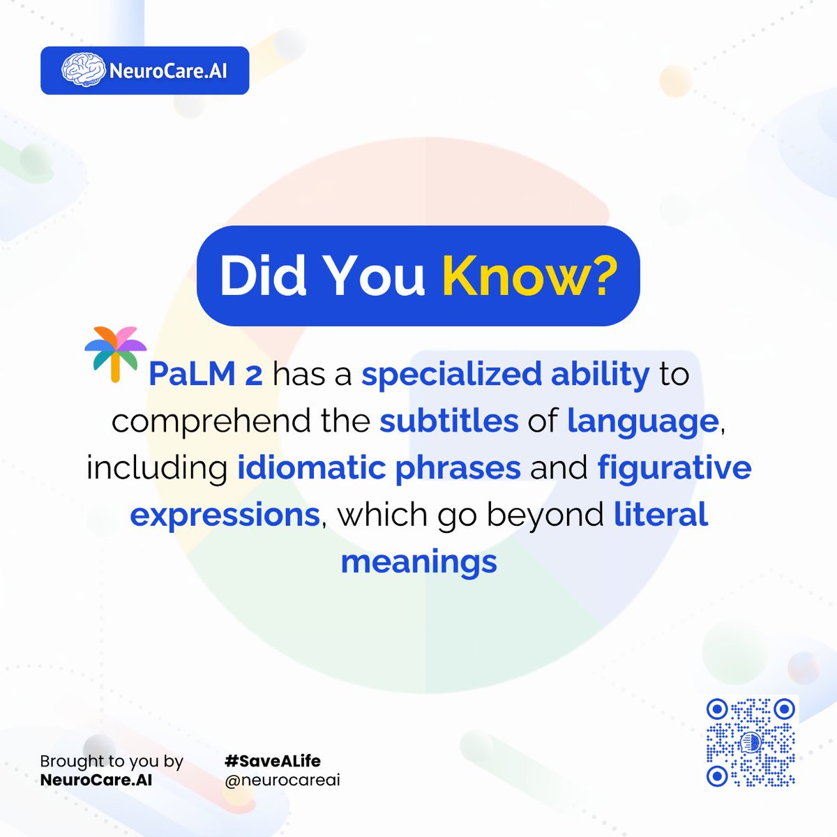 savelife_ai's tweet image. 🌟 Unlock the power of PaLM2 

Discover its specialized ability to comprehend language beyond literal meanings. 

Don't miss out on this AI excellence!🚀

#PaLM2power #languagecomprehension #aibrilliance #palm2