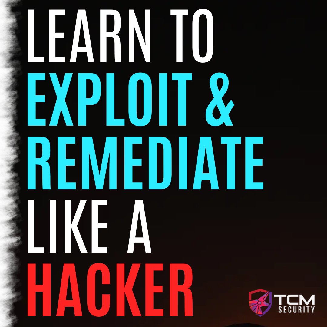 We are almost sold out for this Saturday's AD Hacking (and Defending) live class. ✨This is our last live training of 2023✨

If you want to learn more about hacking (or defending) AD, please feel free to check out the curriculum here: certifications.tcm-sec.com/live-training/…