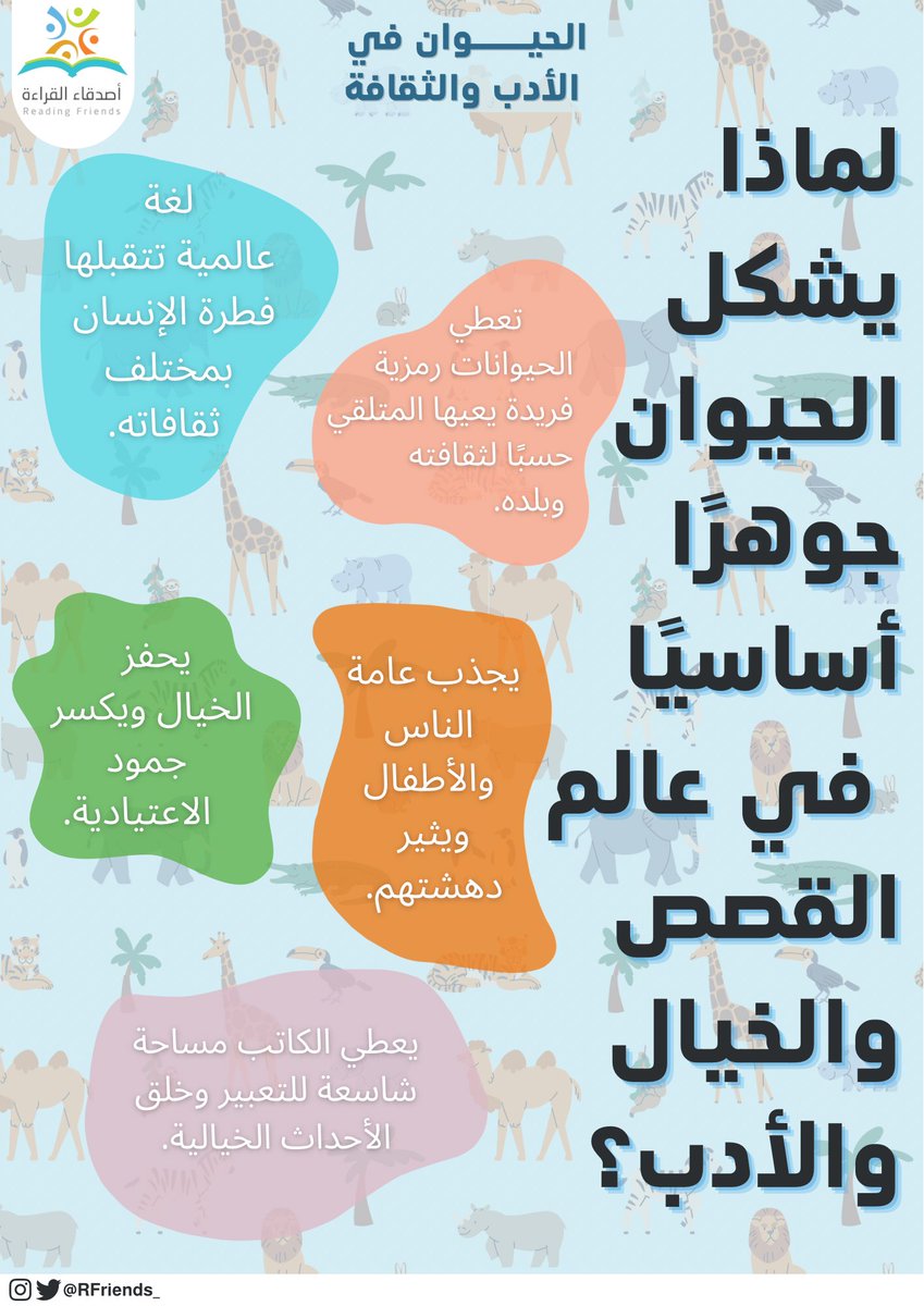 RFriends_'s tweet photo. لماذا يُشكل الحيوان جوهرًا أساسيًا في عالم القــصص والخيـــال والأدب؟ 
🪽🦆🦡🦌 https://t.co/ZiiqG1asgR
