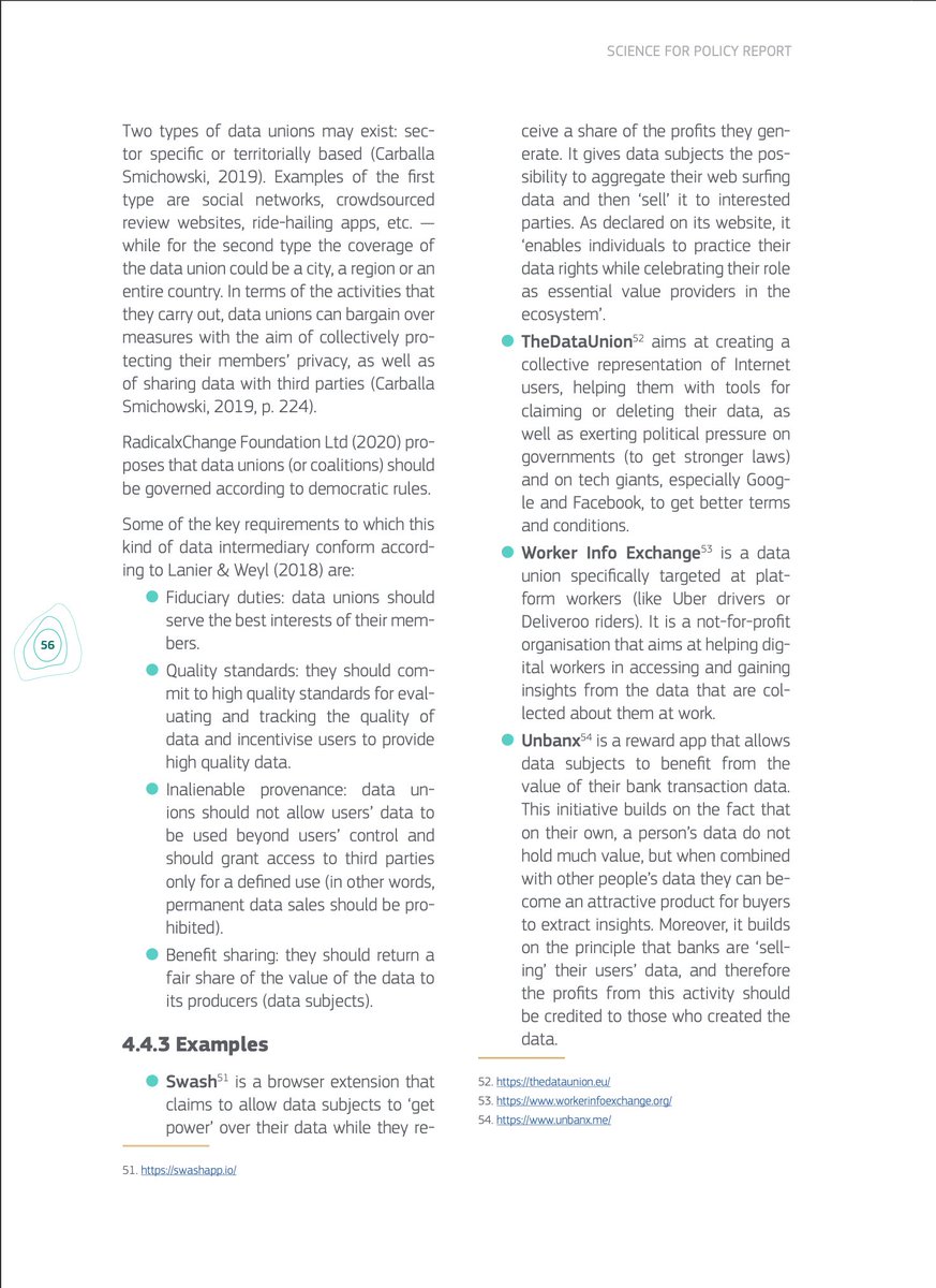 A little win today: Swash (the world's first Data Union) covered in EU Commission Report 🇪🇺 🥳 

This is an amazing endorsement of the role Data Unions play in the new data economy and a great recognition  of all the activity and progress Swash and all others have made in this