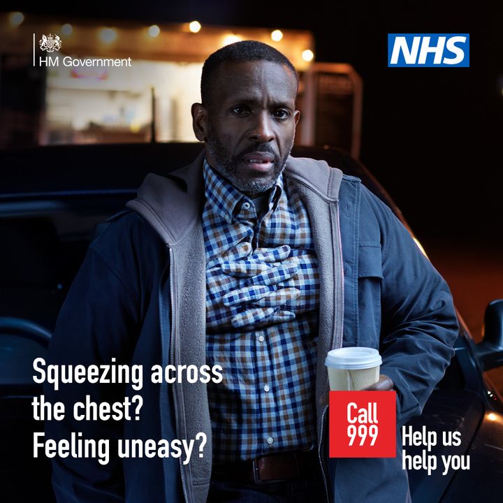 The early symptoms of a heart attack don’t always feel severe. A squeezing across the chest. A feeling of unease. It’s never too early to call 999 and describe your symptoms: nhs.uk/HeartAttack