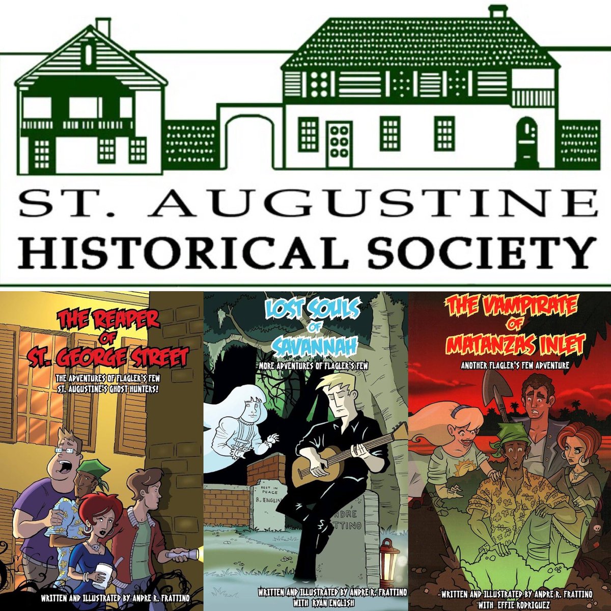 Tonight at 6pm at the Saint Augustine Historical Society - Oldest House Museum Complex I will be giving a talk about my paranormal comics which are set in the ancient city. If you’re in or around St Augustine this evening stop by and join us! #graphicnovel #comics #staugustine