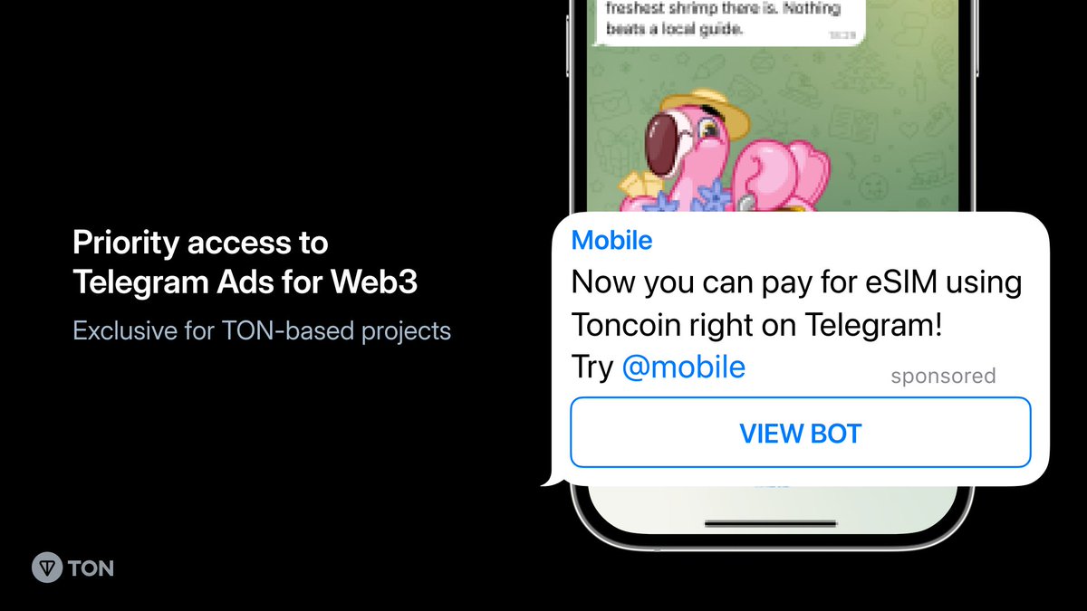 19/ Telegram ads: TON-based projects and partners get priority ad access.  This gives a unique advantage to #TON projects looking to distribute their  message to over 37,000 #crypto communities and 800M people