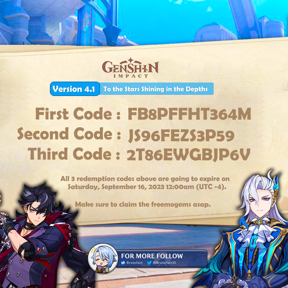 Expired] All 3 Redemption Codes from 4.1 Livestream, 300 Primogems, Claim  ASAP Genshin Impact