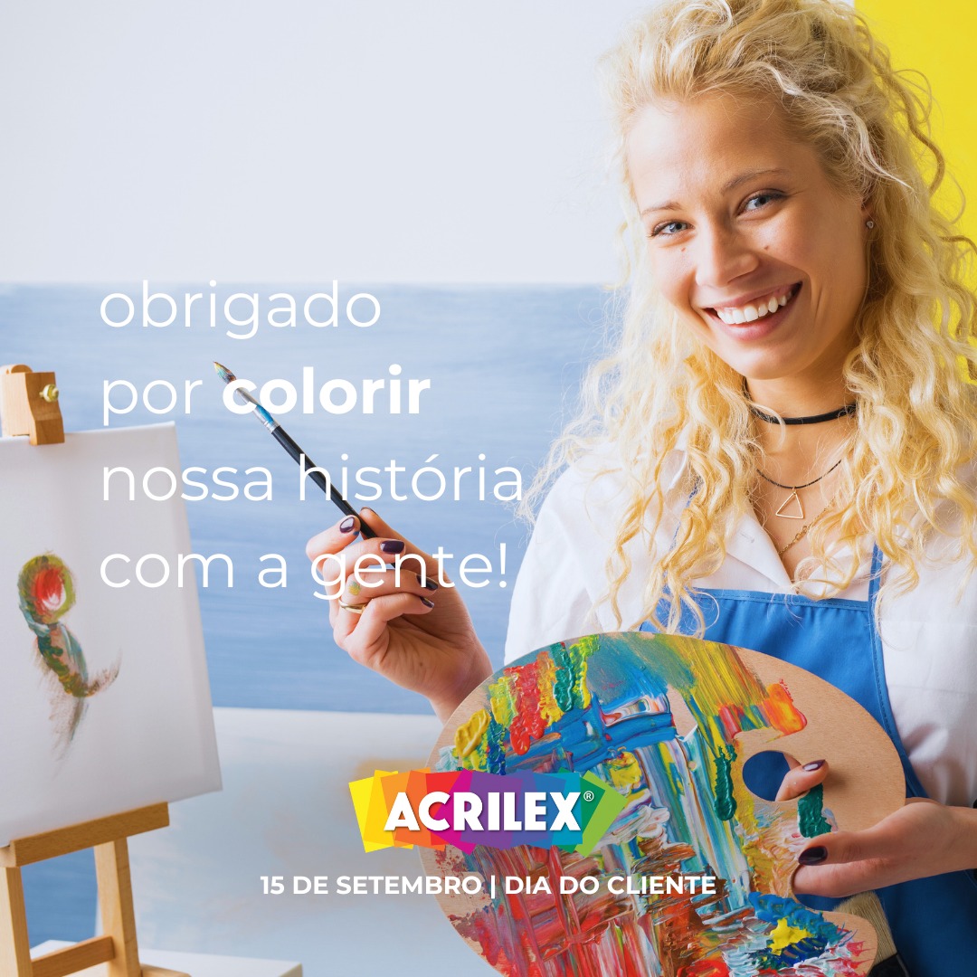 AcrilexBrasil's tweet image. 15 de Maio | Dia do Cliente ❤

É você que transforma em arte os nossos produtos, é você que está colorindo nossa história com a gente 🎨 

#acrilex #diadocliente #felizdiadocliente
