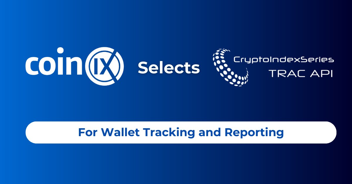 🚀We're thrilled to welcome coinIX to the Crypto Index Series family as our newest TRAC API customer!
<a href="/coin_ix/">coinix</a> , a leading player in the world of wealth management, has chosen our TRAC API to track their crypto wallets and holdings. For more info: trac.cryptoindexseries.com